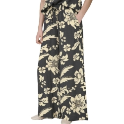 Pantalon fluide Imprimé Noir/Beige Femme JDY Life Palazzo