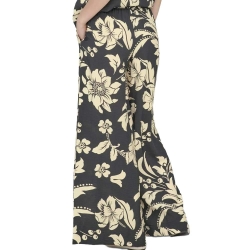 Pantalon fluide Imprimé Noir/Beige Femme JDY Life Palazzo