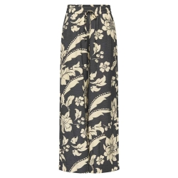 Pantalon fluide Imprimé Noir/Beige Femme JDY Life Palazzo