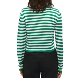 Pull Beige/Vert Femme Object Cropped