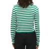 Pull Beige/Vert Femme Object Cropped