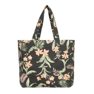 Tote Bag Noir à Fleurs Femme Roxy Anti Bad Vibes