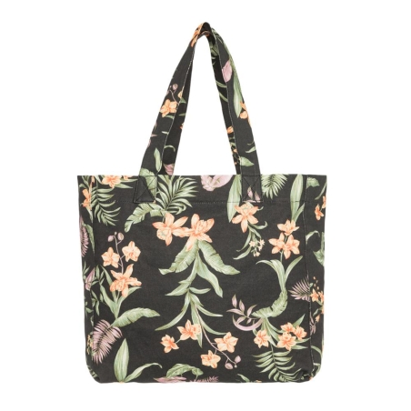 Tote Bag Noir à Fleurs Femme Roxy Anti Bad Vibes