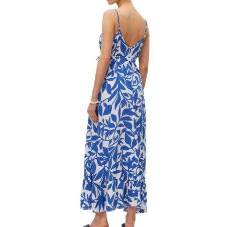 Robe Blanc/Bleu à Motifs Femme Vero Moda Easy Joy