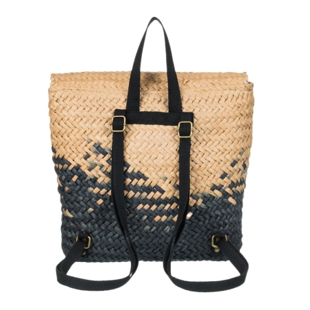 Sac à Dos en Paille Beige/Marine Femme Roxy Mysterious Boar