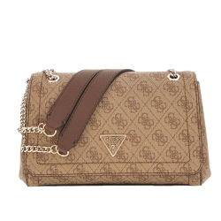 Sac à Bandoulière Marron/Beige Femme Guess Noelle