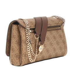 Sac à Bandoulière Marron/Beige Femme Guess Noelle