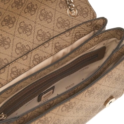 Sac à Bandoulière Marron/Beige Femme Guess Noelle