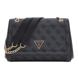 Sac à Bandoulière Noir/Doré Femme Guess Noelle