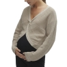 Pull de Grossesse Beige Femme Mamalicious Lems