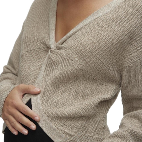 Pull de Grossesse Beige Femme Mamalicious Lems