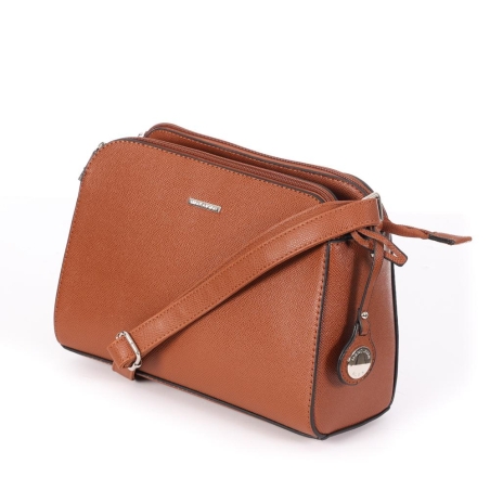 Sac à Bandoulière Camel Femme Manoukian OLIVIA