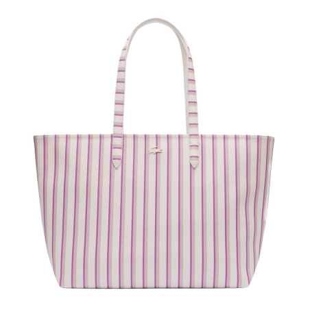 Sac Cabas Réversible Rose/Blanc Femme Lacoste Anna