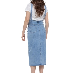 Robe Salopette en Jean Bleu Femme Monday Premium