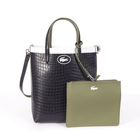 Sac à Main Marine/Kaki Femme Lacoste Croc