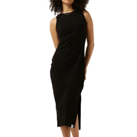 Robe Noire Femme Calvin Klein Jeans Seaming Long
