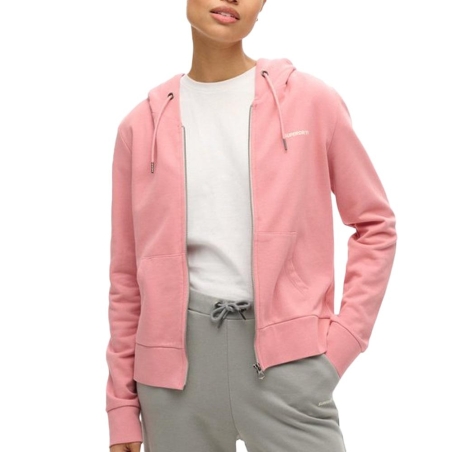 Sweat Rose Femme Superdry Plain Zip Hood