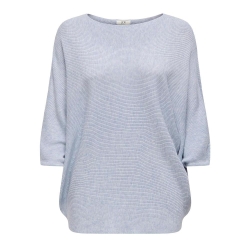 Pull Bleu Clair manches 3/4 Femme JDY New Behave