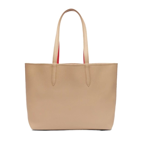 Sac Cabas Réversible Beige/Rouge Femme Lacoste Anna