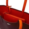 Sac Cabas Réversible Bordeaux/Orange Femme Lacoste Anna