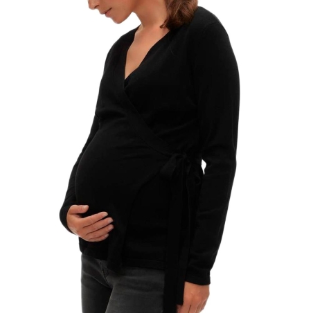Pull de Grossesse Noir Femme Mamalicious Lena