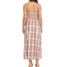Robe Rose à Carreaux Femme Billabong All Day Midi