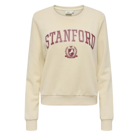 Sweat Beige/Rouge Femme Only Rubi