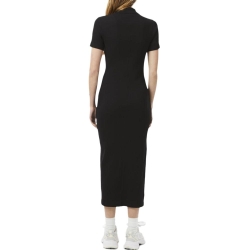 Robe Noir Femme Lacoste Longue Ribbed