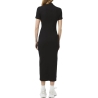 Robe Noir Femme Lacoste Longue Ribbed