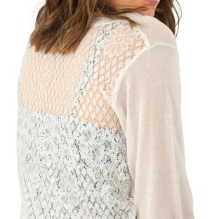 Gilet Écru dentelle Femme Deeluxe Milsa