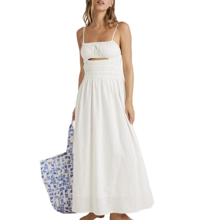 Robe Blanche Femme Billabong Cloud Dress