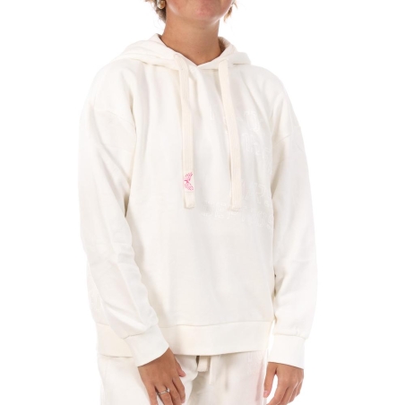 Sweat à Capuche Blanc Femme Kaporal Vock
