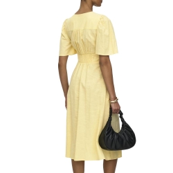 Robe Jaune Femme JDY Nora 2/4 Midi