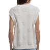 Pull Sans Manches Blanc Femme Teddy Smith Eva
