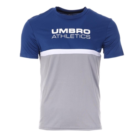 T-Shirt Gris/Bleu Homme Umbro Spa Net