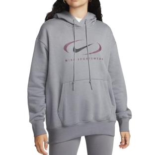 Sweat Capuche Gris Foncé Femme Nike Swsh