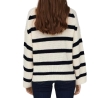 Pull Blanc/Noir Femme JDY Stripe Pullover