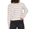 Pull Blanc/Rouge à Rayures Femme Vila Chao