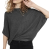 Pull Gris Foncé manches 3/4 Femme JDY New Behave