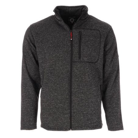 Veste Polaire Noir/Gris Homme Paname Brothers Sherpa