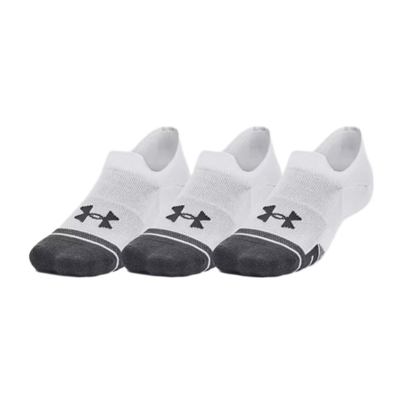 Lot de 3 Paires de Chaussettes Blanc/Gris Mixte Under Armour Ua Performance Tech 3