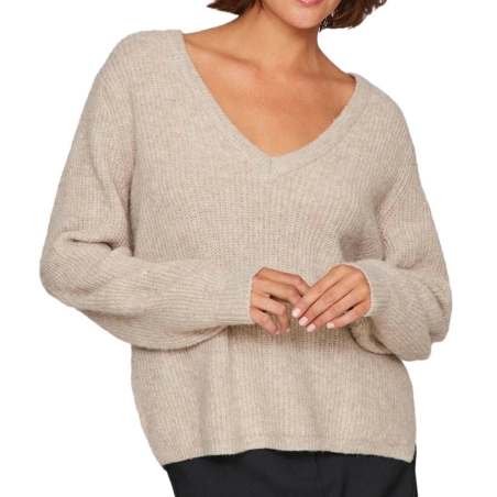 Pull Beige Femme Vila Vibeluna