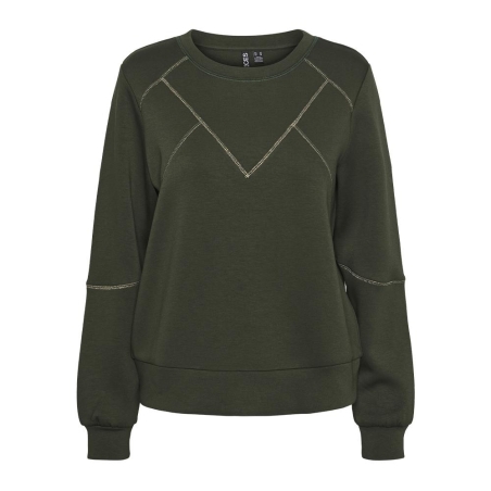 Sweat Kaki Femme Pieces Niva