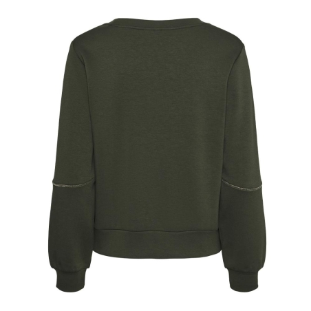 Sweat Kaki Femme Pieces Niva