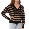 Pull Noir/Doré Femme Morgan Ballo