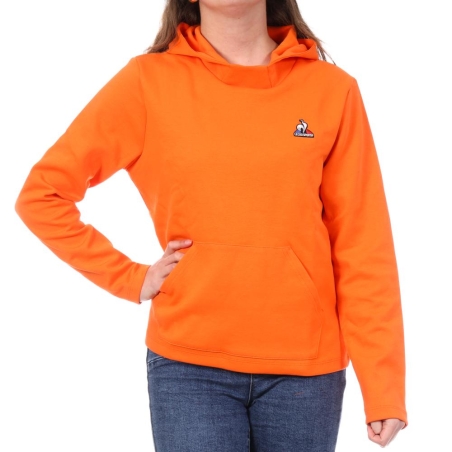 Sweat à Capuche Orange Femme Le Coq Sportif Hoody N°9