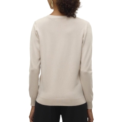 Gilet Beige Femme Vero Moda Silje V-neck Cardigan Moonbeam
