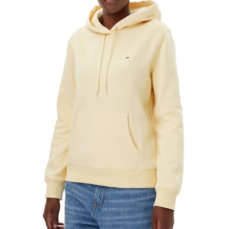 Sweat à Capuche Jaune Femme Tommy Hilfiger Flag