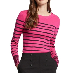 Pull Noir/Rose Femme Morgan Jauge