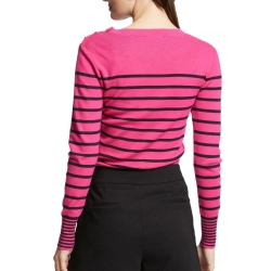 Pull Noir/Rose Femme Morgan Jauge